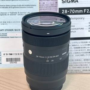 L-mount 超輕便大光圈 Sigma 28-70mm DG DN Contemporary (99%新淨)