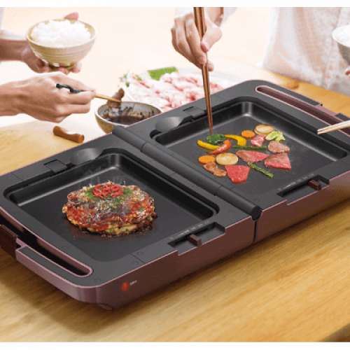 全新IRIS OHYAMA DPO-133C 雙面摺疊電烤盤