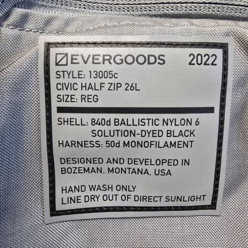 EVERGOODS CIVIC HALF ZIP 26L