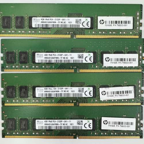 (4條$100）SKhynix 4GB DDR4 4條
