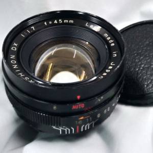 日本 黑身 45mm f1.7 Color-Yashinon DX (拆自 Yashica electro35 菲林機)已加M42牙...