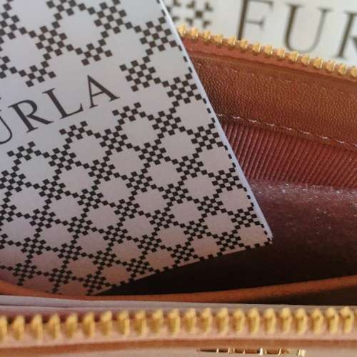 Furla leather clutch bag