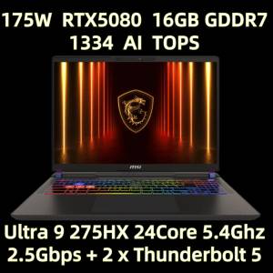 RTX5080 微星 MSI 泰坦16 Vector 16 HX AI 2025 16吋(Ultra 9-275HX 滿血 16G 1TB ...