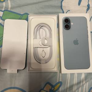 99%香港行貨 iPhone 16  plus，綠色256 GB  電池健康度100% 保養到25年9月19