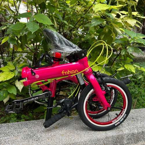 FNHON 1401 412 外3速 中空餅 米洛 M63 14吋輪組 鋁合金 折叠車 送水架前後蛙燈叮叮