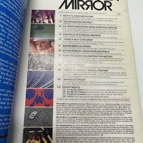 Minolta Mirror 1982 Issue