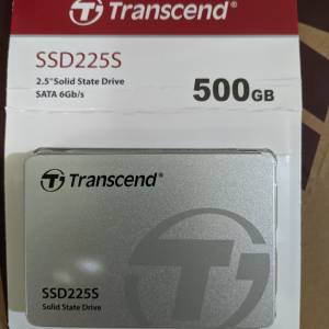 (極新)行保到2027年 Transcend SSD225S 500GB  SATA III 6Gb/s 2.5吋 SSD