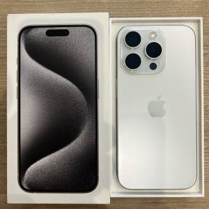iPhone 15pro 256gb，港行白色鈦金屬，雙卡，冇修冇拆，電池健康度91，所有功能正常...