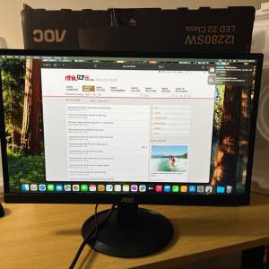 AOC 22吋 Mon I2280SW Full HD LED 22 Class Monitor 電腦螢幕顯示屏