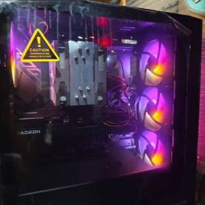 Asus AMD RYZEN 5700x 連144hz 電競MON 64gb RX6600xt 1TB SSD WIFI主版ANTEC電競,