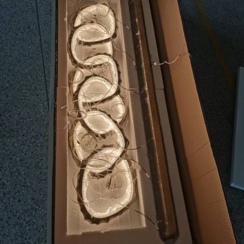 全新拉丝铜不锈钢现代风餐厅吊灯