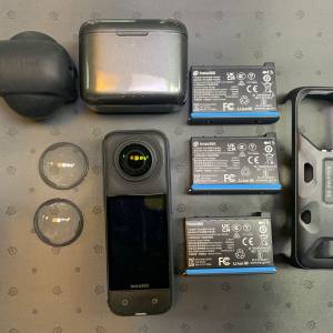 觀塘實體店] 二手 Insta360 X4 (共3電+快充盒+鏡頭保護套+玻璃保護鏡) 行貨 *S9844...