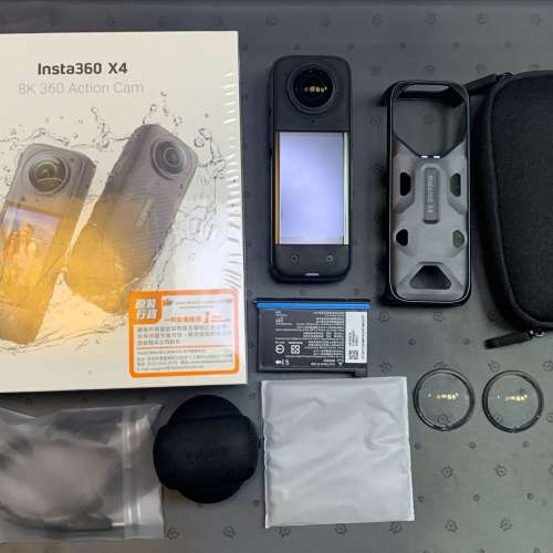 [觀塘實體店] 二手 Insta360 X4 (鏡頭保護套+鏡頭保護鏡) 行貨保養到2025年12月 *S...