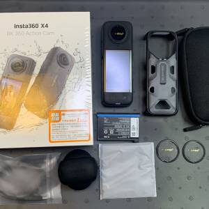 [觀塘實體店] 二手 Insta360 X4 (鏡頭保護套+鏡頭保護鏡) 行貨保養到2025年12月 *S...