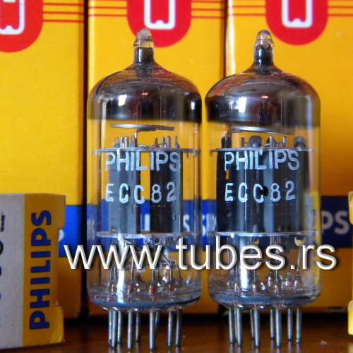PHILIPS ECC82 粉字舊庫存全新胆, 人聲開闊透明, 音質溫厚密度高