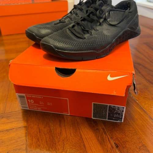 新淨全正常 Nike Metcon 4 黑色波鞋休閒鞋運動鞋跑步鞋 EU 44 EU44 shoes  runners...
