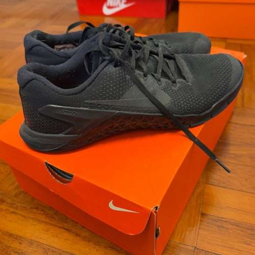 新淨全正常 Nike Metcon 4 黑色波鞋休閒鞋運動鞋跑步鞋 EU 44 EU44 shoes  runners...