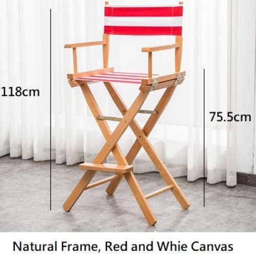 Professional Grade TALL Studio Director's Chairs -118cm Height 導演椅 - Natural