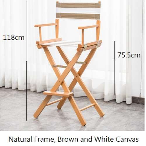 Professional Grade TALL Studio Director's Chairs -118cm Height 導演椅 - Natural