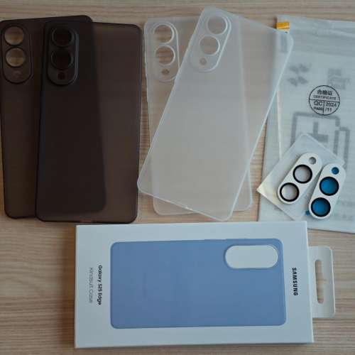 全新 Samsung S25 Edge 專用配件 - 超薄身機殼 / Kidsult 藍色Leather Case / 鏡頭...