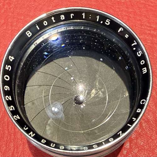 Carl Zeiss Jena Biotar 7.5cm f1.5 Pre-war first version exakta mount in Brass