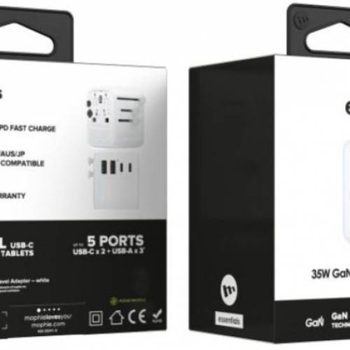 Mophie Essentials GaN 35W 旅行萬用插頭
