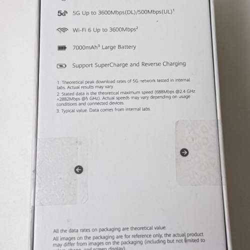 全新Huawei 華為 5G Mobile WiFi Pro 5 AX3600 黑色 E6888-982 隨行WiFi