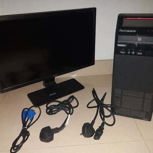 屯門良景輕鐵站交收 Lenovo  Intel® Core™ i5 內置喇叭 電腦一部 + BENQ GW2270 ...