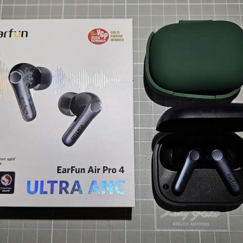 95％new，行貨EarFun Air Pro 4 ea earfun ULTRA ANC 降噪耳機 送新保護套