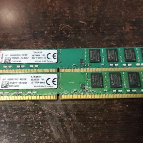 Desktop Ram Kingston 8Gx2 共16GB DDR3 1600 雙面