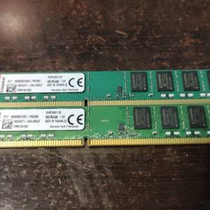 Desktop Ram Kingston 8Gx2 共16GB DDR3 1600 雙面