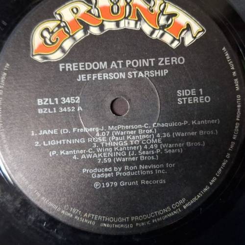 FREEDOM AT POINT ZERO

JEFFERSON STARSHIP  LP 黑膠碟
