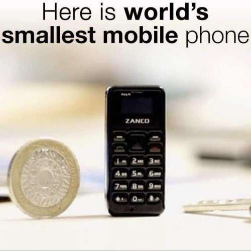 熱賣點 旺角店 全新 ZANCO Tiny t1 世界上最小的迷你手機,藍牙手機  迷你手機