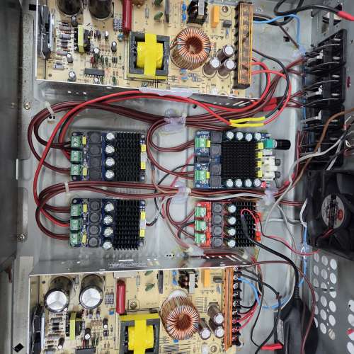 DIY 七聲道 Class D 後級擴音機 100 watt/RMS x 7