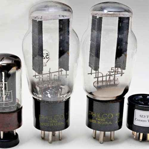 Mullard GZ34 Military CV1377整流管及NOS/NIB Philco 5Z3整流管(全新)一對