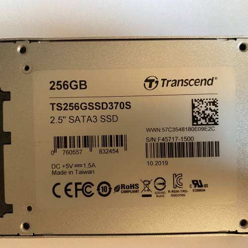 Transcend SSD370S 256GB 2.5" SATA SSD MLC