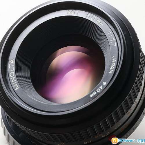 Minolta MD 50mm f/1.7 色水正，全開利，電影鏡式散景，最抵玩名廠大光圈標準鏡( A...