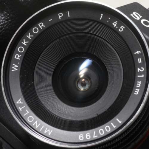 Minotla W.Rokkor-PI 21mm 4.5(Biogon變形度最低光學結構)用於A7冇紅軋，Leica M亦啱