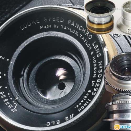 Cooke Speed Panchro1吋/f2高解象力强立體感 罕有英國廣角電影鏡APSC=38mm/f2 合A7 ...