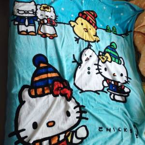 全新行貨雞仔嘜限量版Hello Kitty單人毛毯