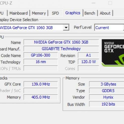 GIGABYTE GTX 1060 WindForce 2X OC 3GB