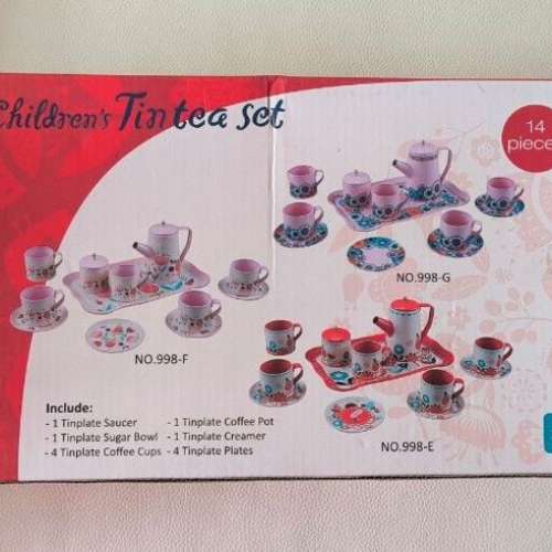 全新 兒童 茶具 玩具 Children's Tin Tea Set