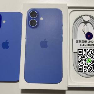 港行全新  iPhone 16 plus 512gb 藍色 一年 AppleCare what app 6497 6645