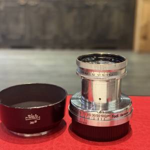 Leica summar 5cm f2 coated lens with Walz hood