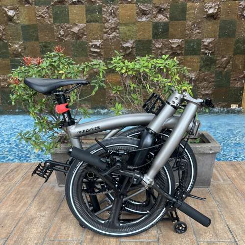 2025 最新款超輕版 ACEOFFIX C5 5速/7速 啞黑色碳前叉鋁合金折叠車