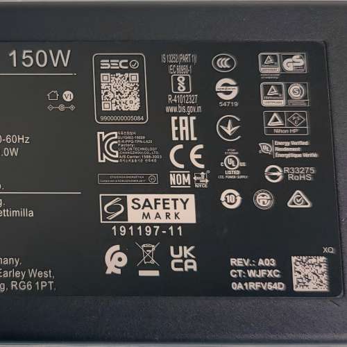 【清庫存】原廠150W HP L67851-001 Charger 火牛 充電器 電源 AC  Adapter 19V 7.89A