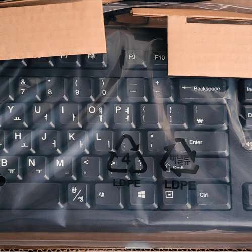 【清庫存】以上任意一款原廠HP USB外文有線鍵盤+原廠HP USB有線滑鼠（全新）