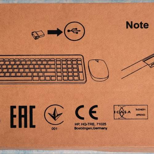 【清庫存】全新惠普無線鍵盤+滑鼠套裝 Mini ultra-thin wireless keyboard and mou...