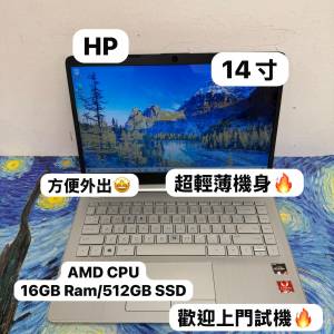 (超窄邊框🔥輕薄HP文書機)HP AMD R5 3500U/4,8,16GB Ram/128,256,512GB SSD/8秒開機...