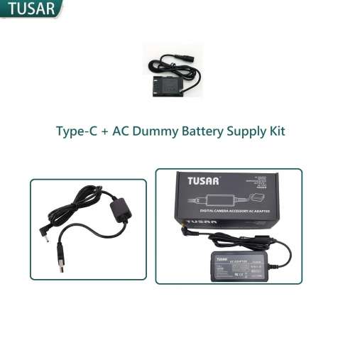 Dummy Battery With USB / Type-C / Pro AC Power Supply Kit Set - For CANON LP-E6
